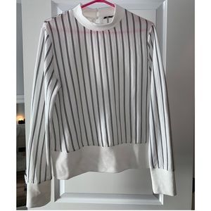 Stripped white long-sleeved Dynamite shirt